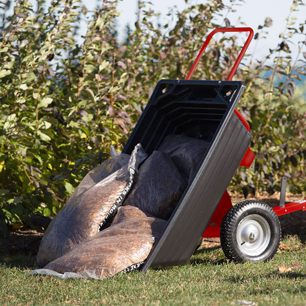 Push Pull Poly Dump Cart Dumping Mulch